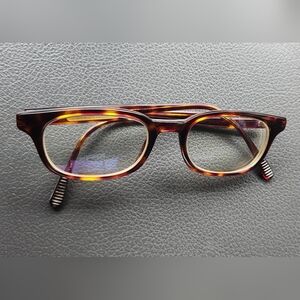 Edward Beiner EB-014 Eyeglasses Vintage Tortoise color Frames Made in Japan 47-1
